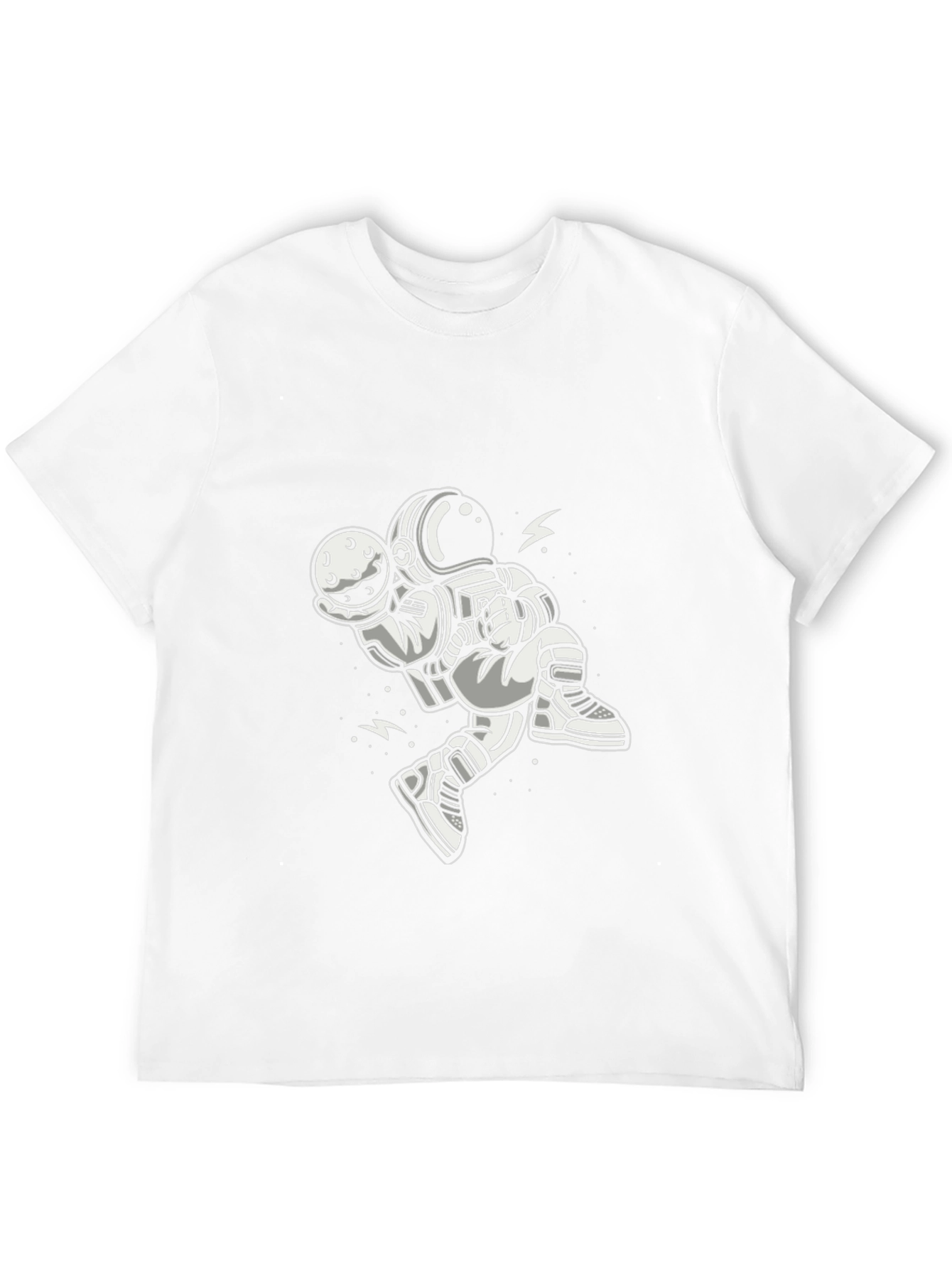 Astronaut Moon Graphic Tee - Black Cotton T-Shirt