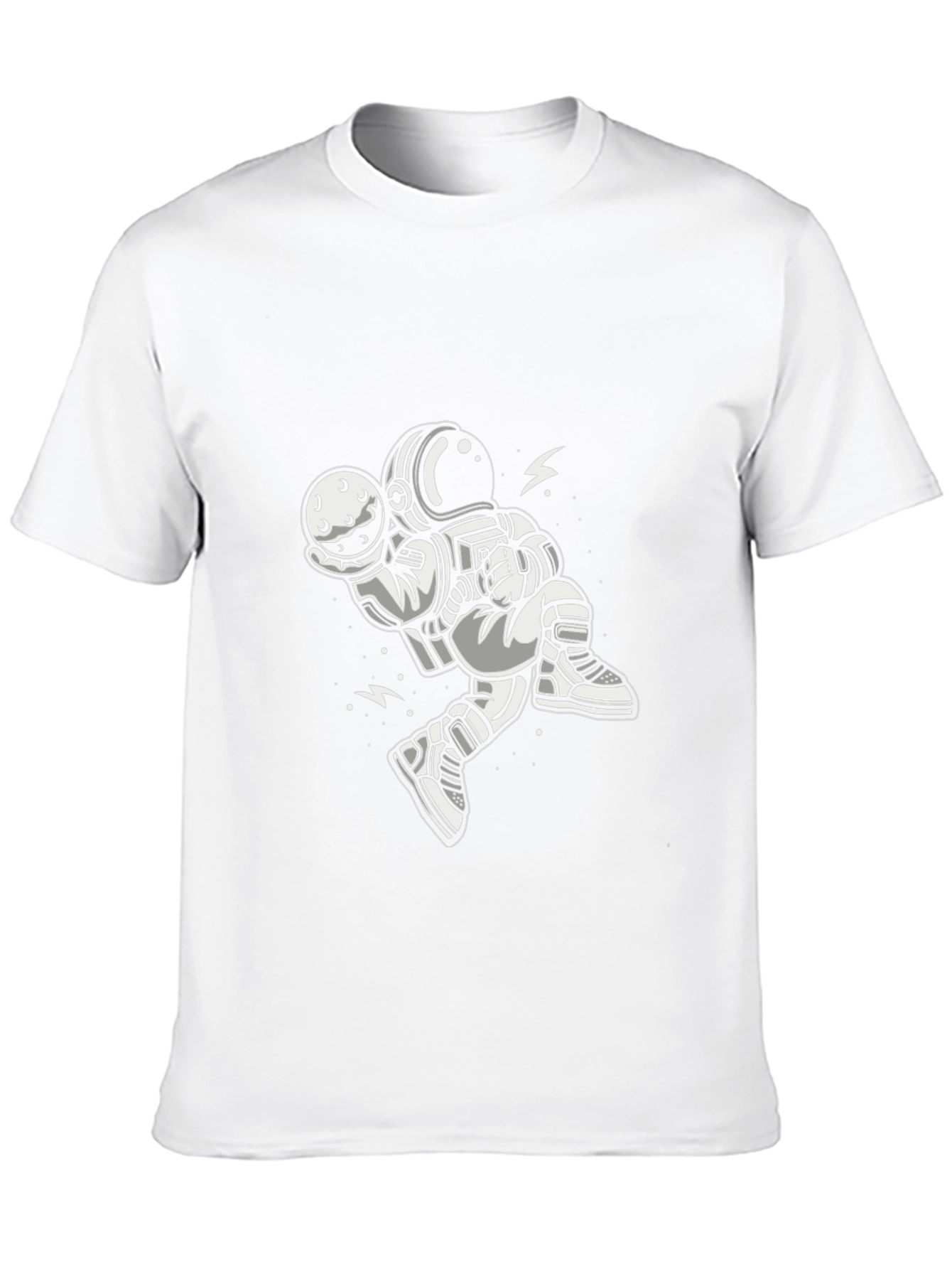 Astronaut Moon Graphic Tee - Black Cotton T-Shirt