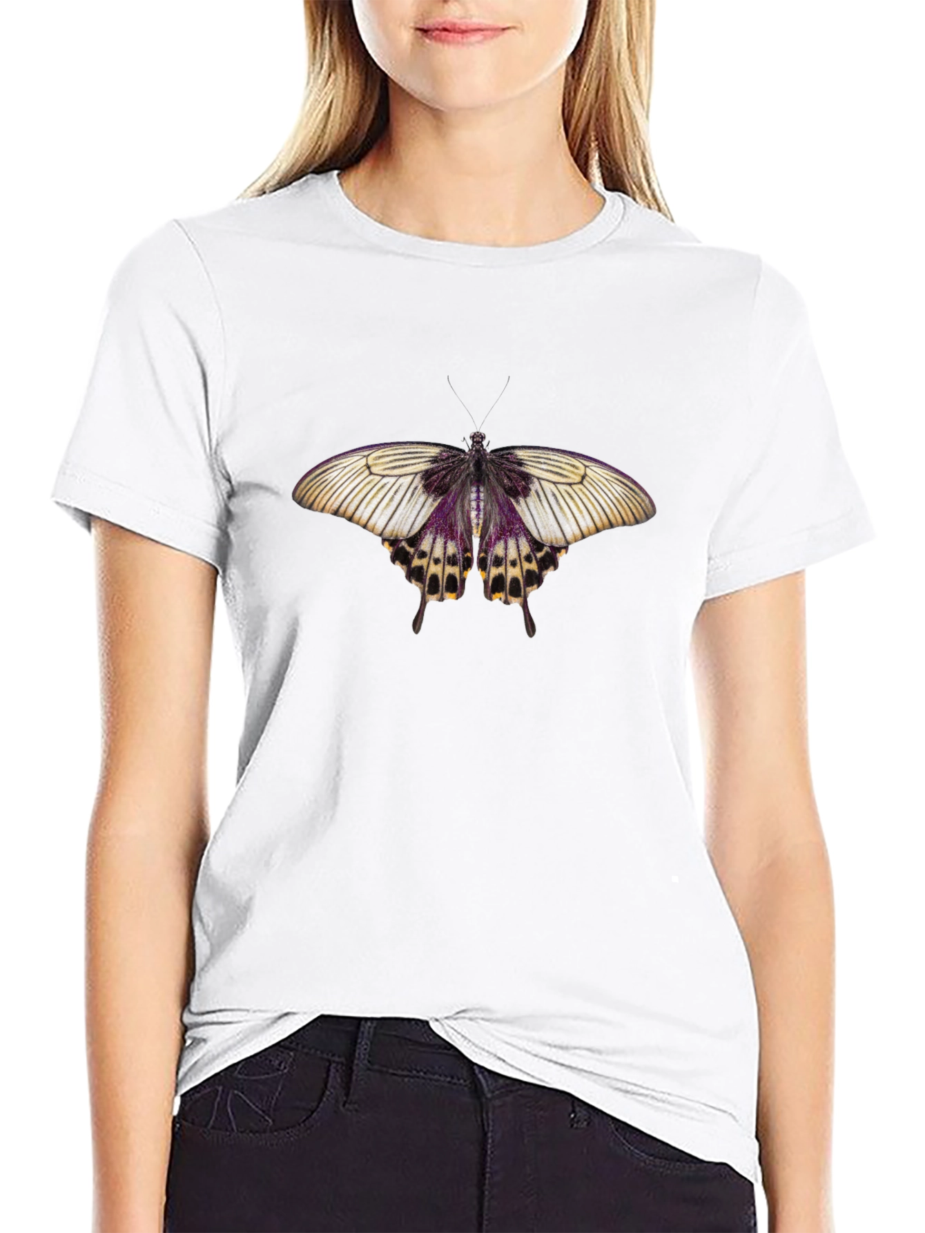 Butterfly Graphic T-Shirt - Stylish Black Tee