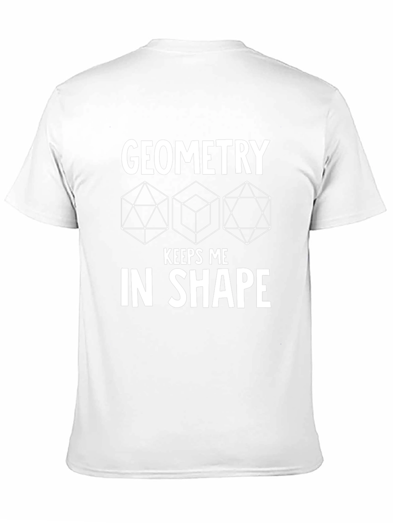 Geometry Keeps Me In Shape Black T-Shirt
