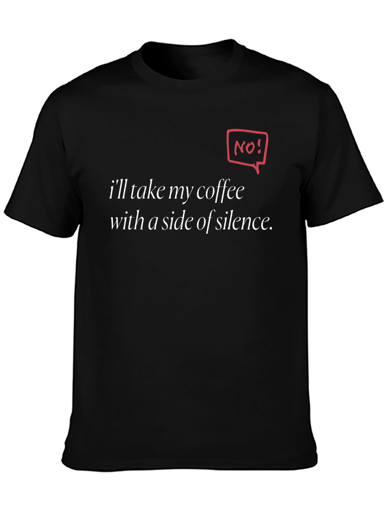 Coffee & Silence Graphic Tee - Introvert Humor