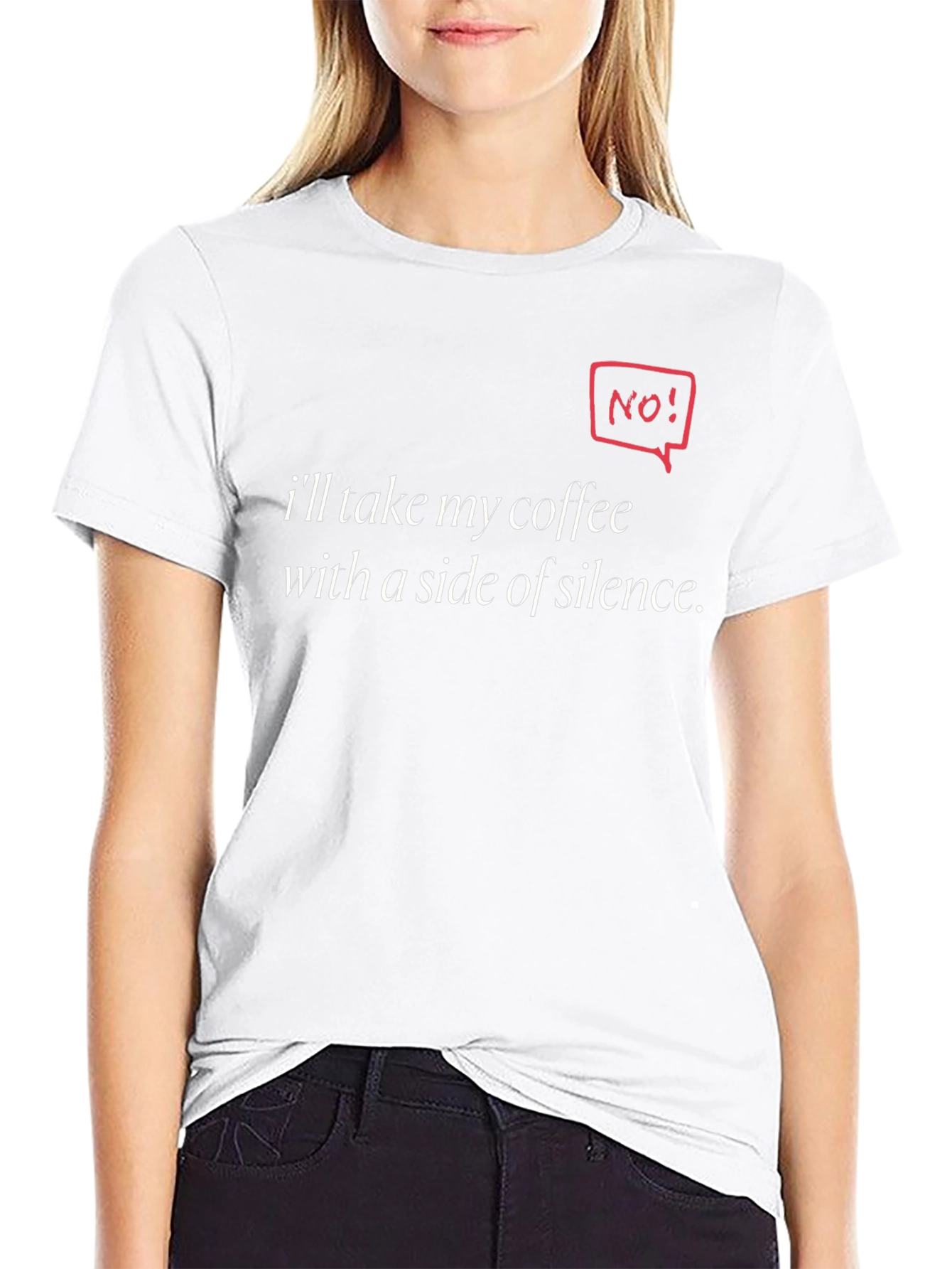 Coffee & Silence Graphic Tee - Introvert Humor