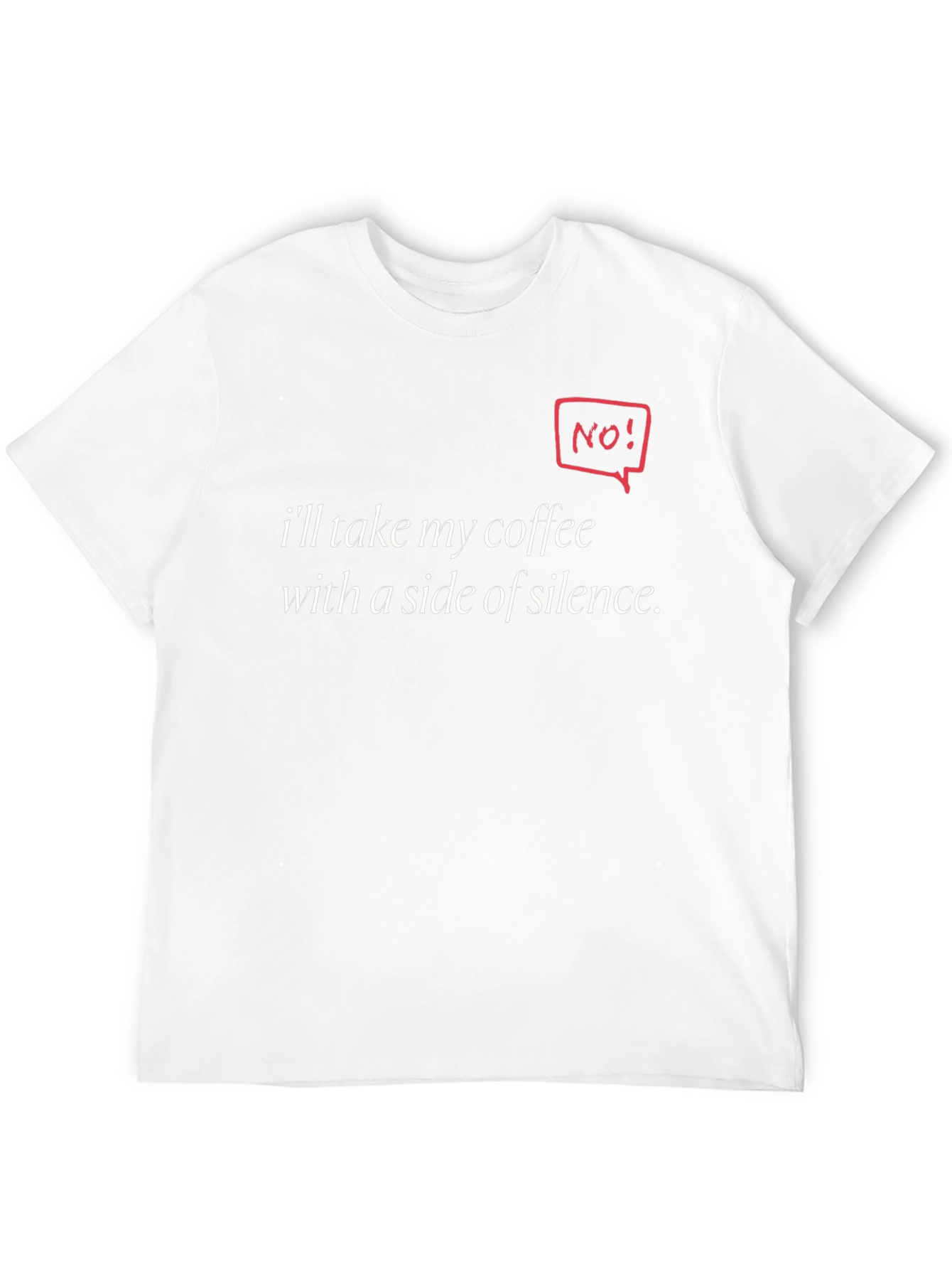 Coffee & Silence Graphic Tee - Introvert Humor