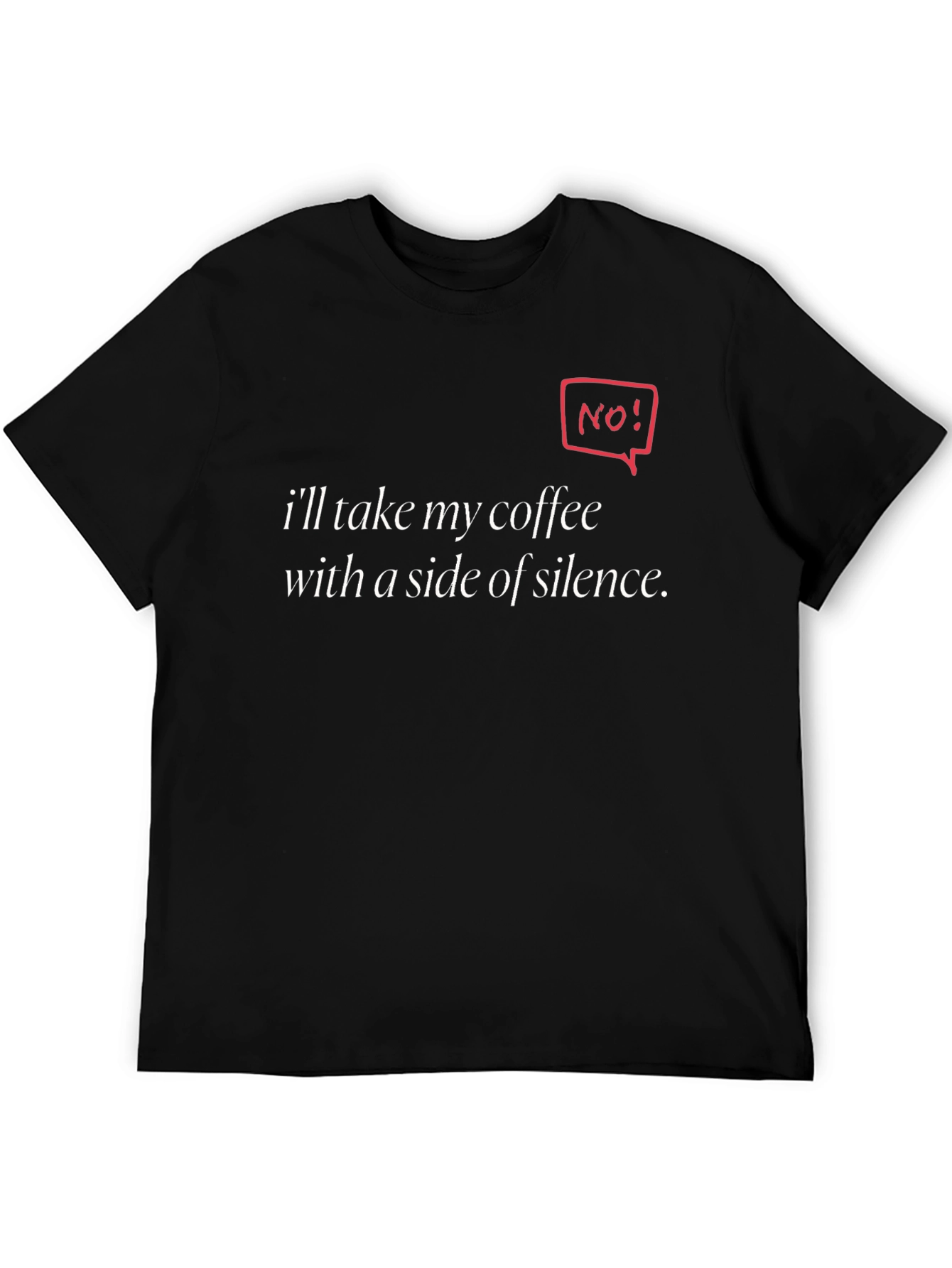 Coffee & Silence Graphic Tee - Introvert Humor