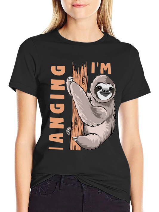 Im Hanging Sloth Graphic T-Shirt - Cute & Comfy