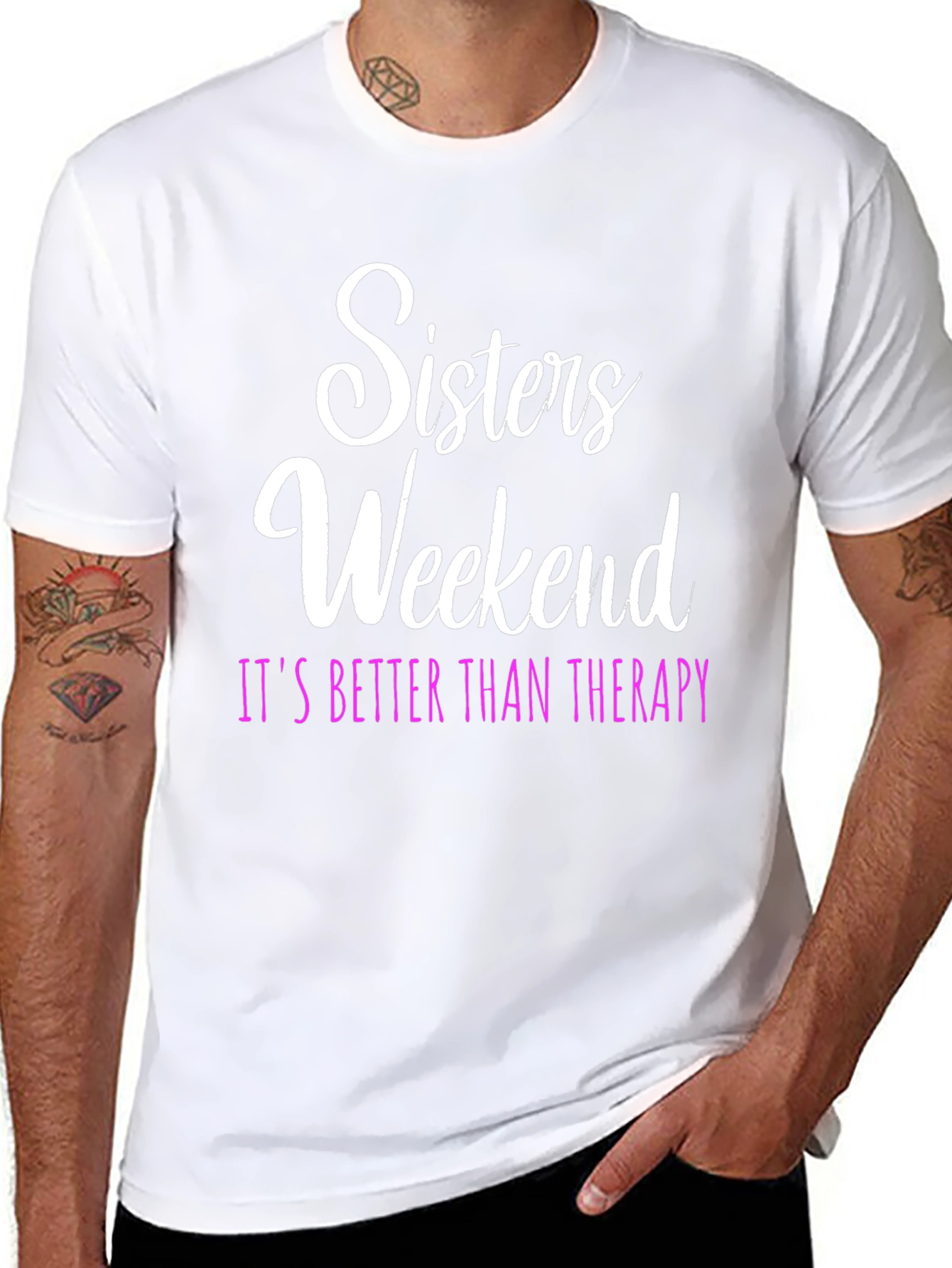 Sisters Weekend Therapy T-Shirt: Fun Group Apparel