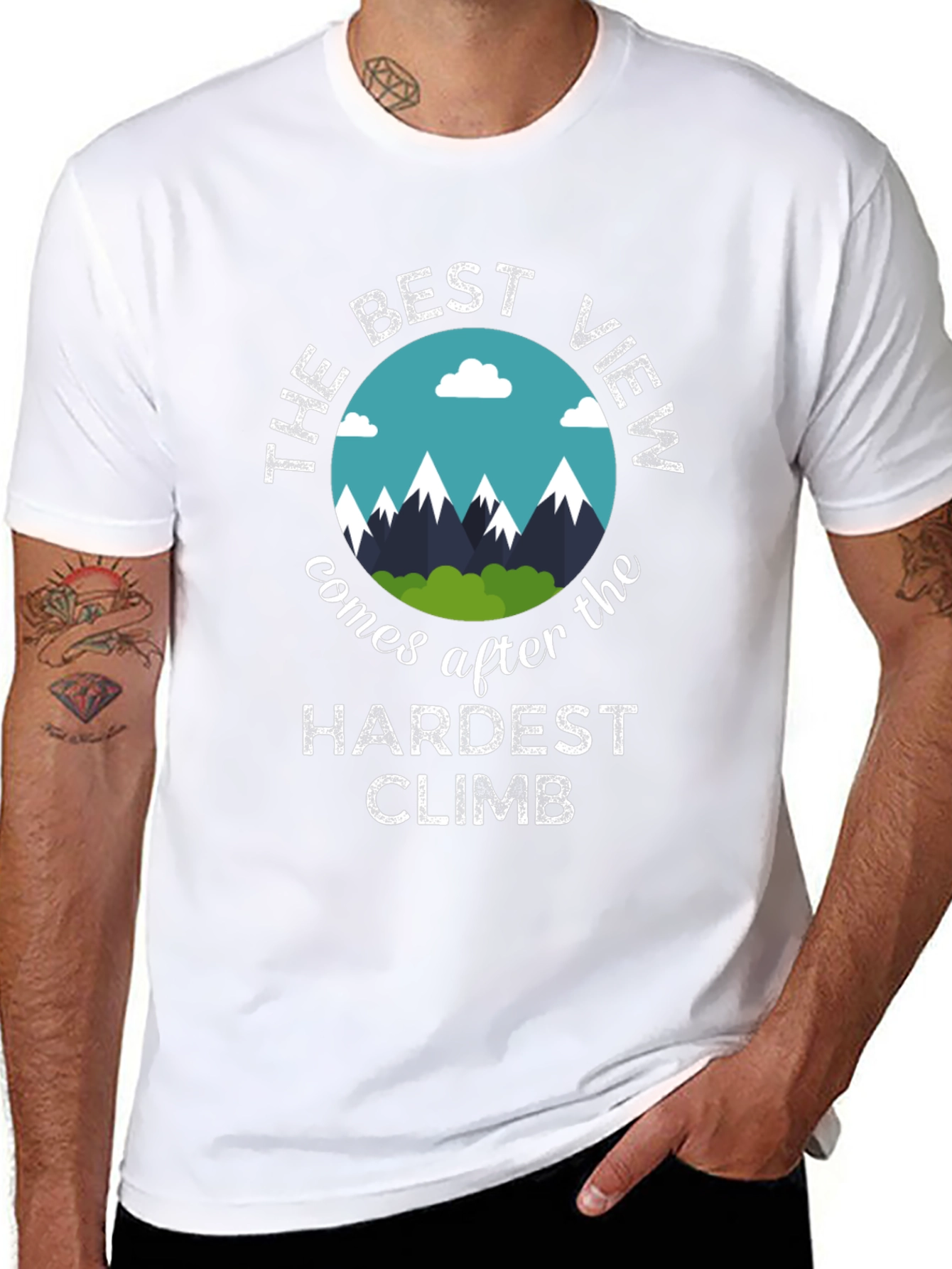 Motivational T-Shirt: Best View After Hardest Climb