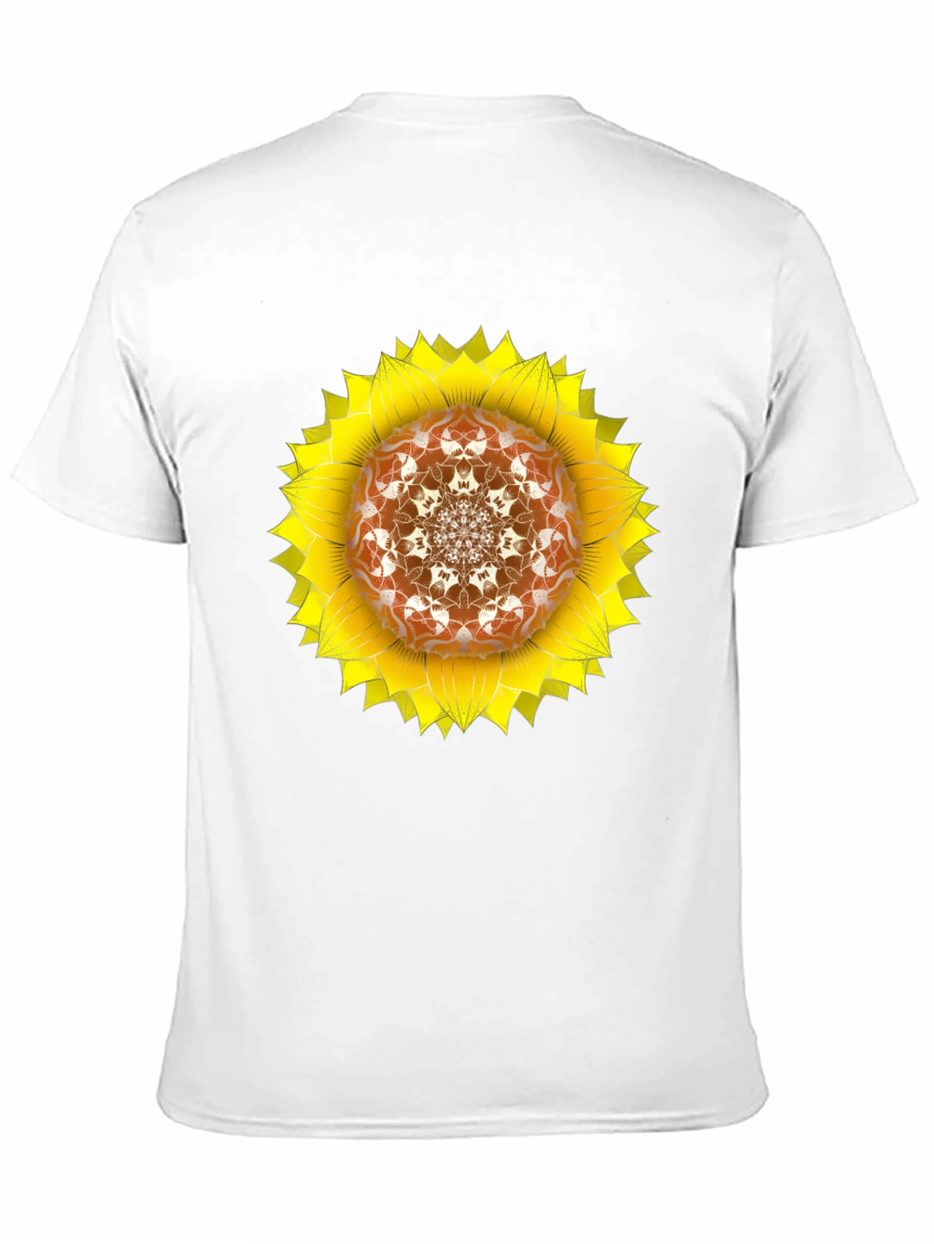 Sunflower Mandala Black T-Shirt