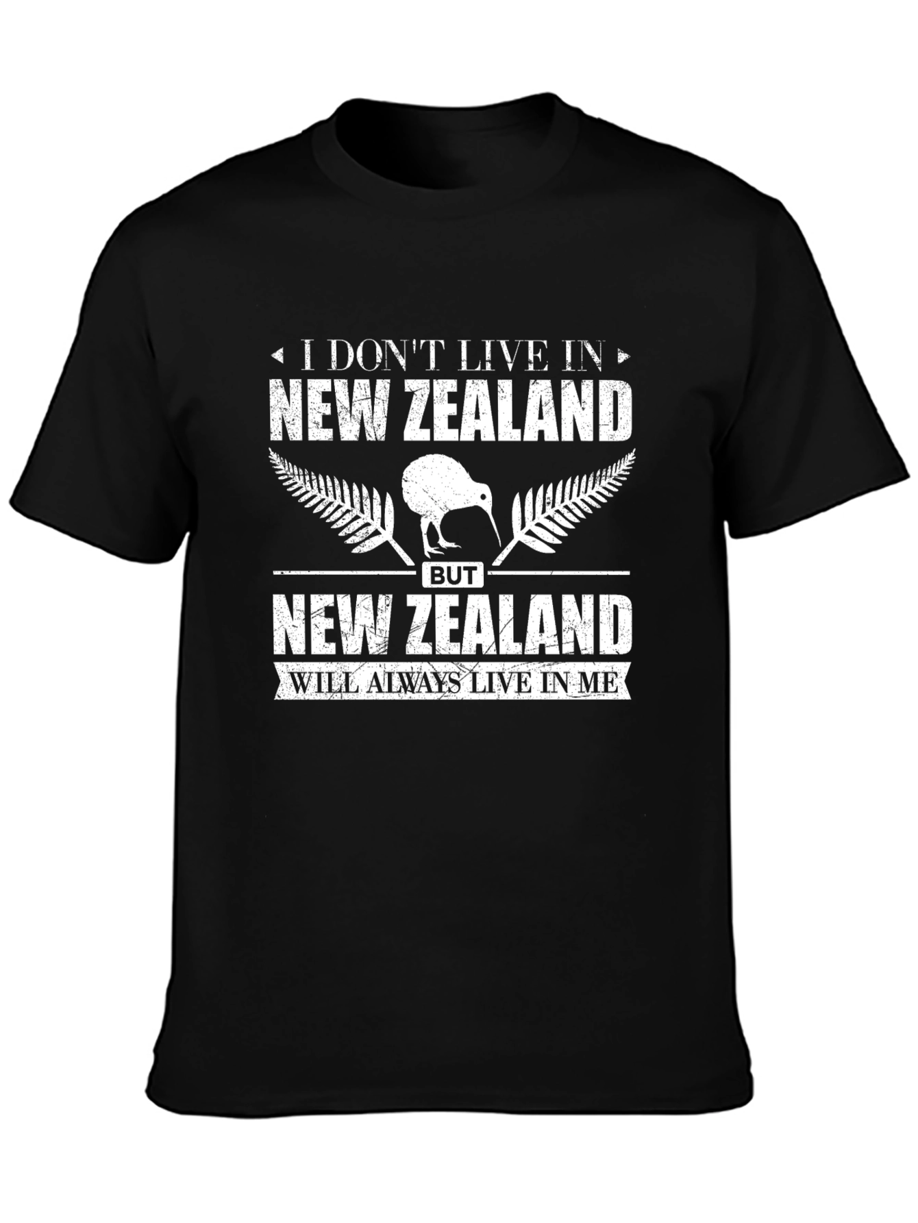 New Zealand Pride Tee - Black Graphic T-Shirt