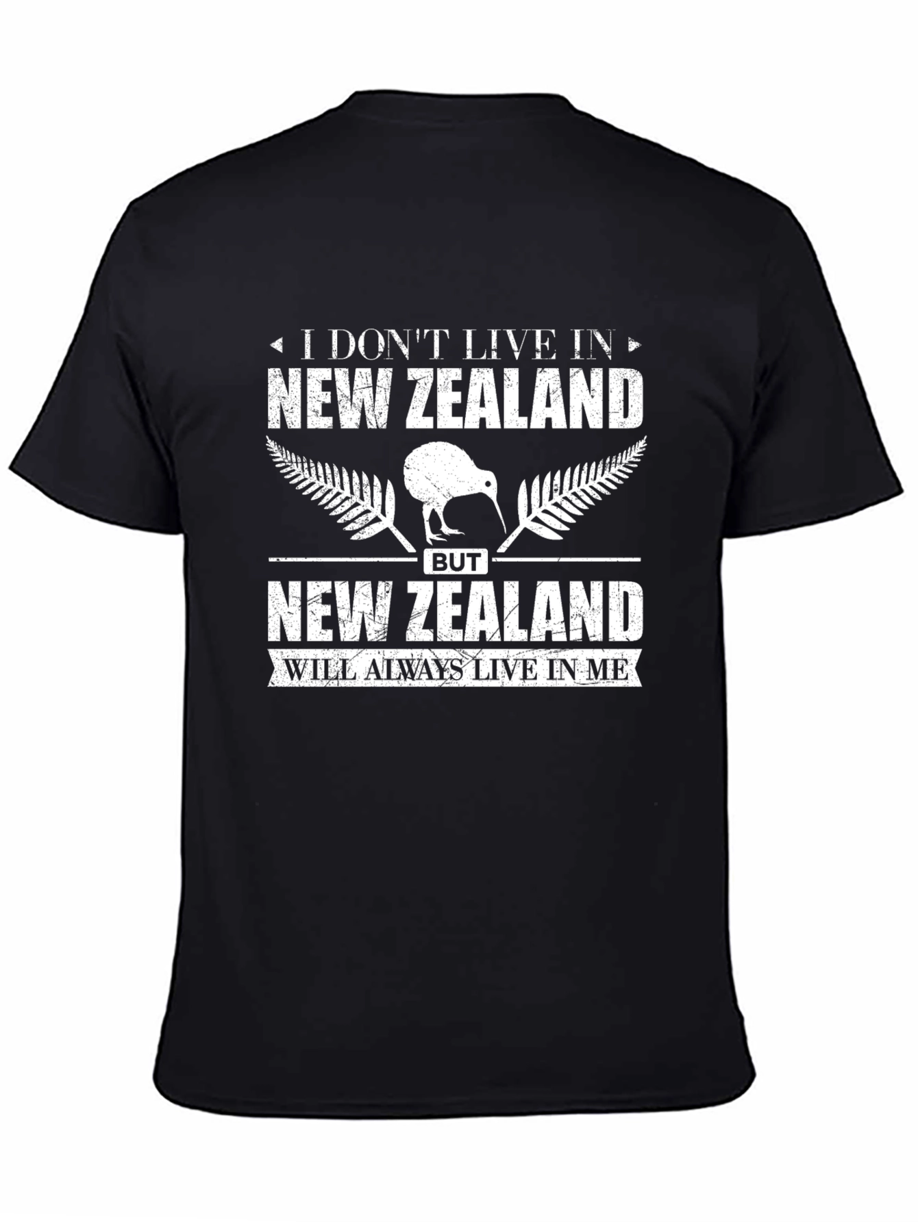 New Zealand Pride Tee - Black Graphic T-Shirt