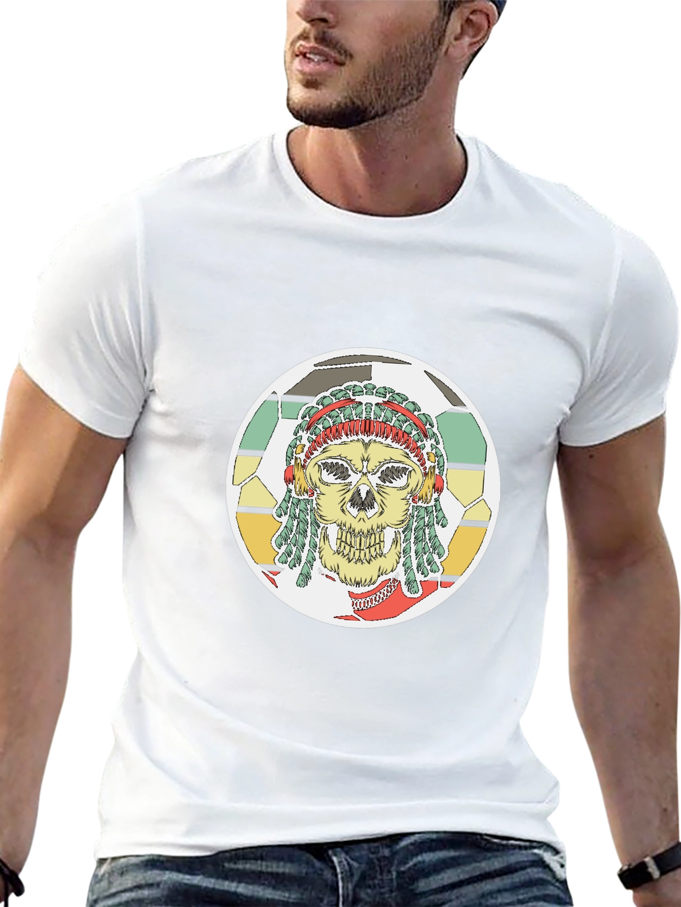 Skull Soccer T-Shirt - Stylish Graphic Tee