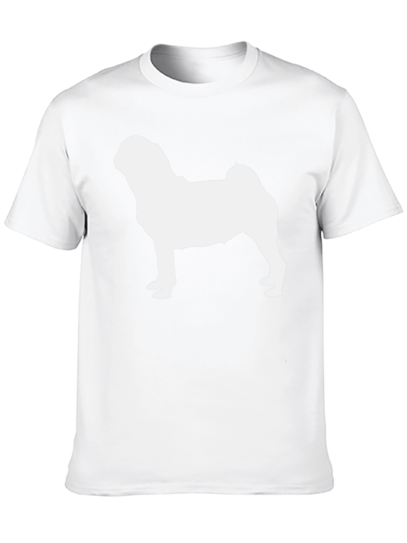 Pug Silhouette Black T-Shirt