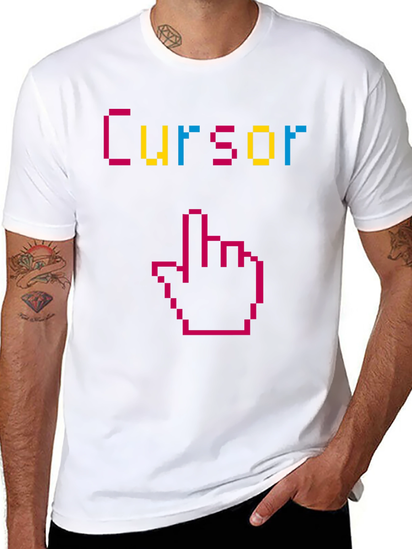 Pixel Cursor Graphic Tee - Gamer Style Shirt