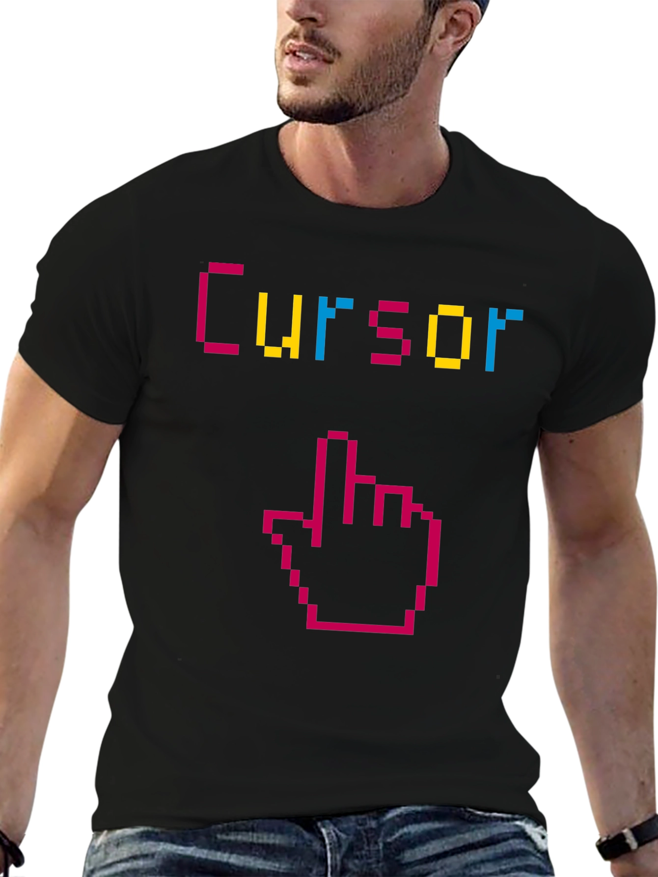 Pixel Cursor Graphic Tee - Gamer Style Shirt