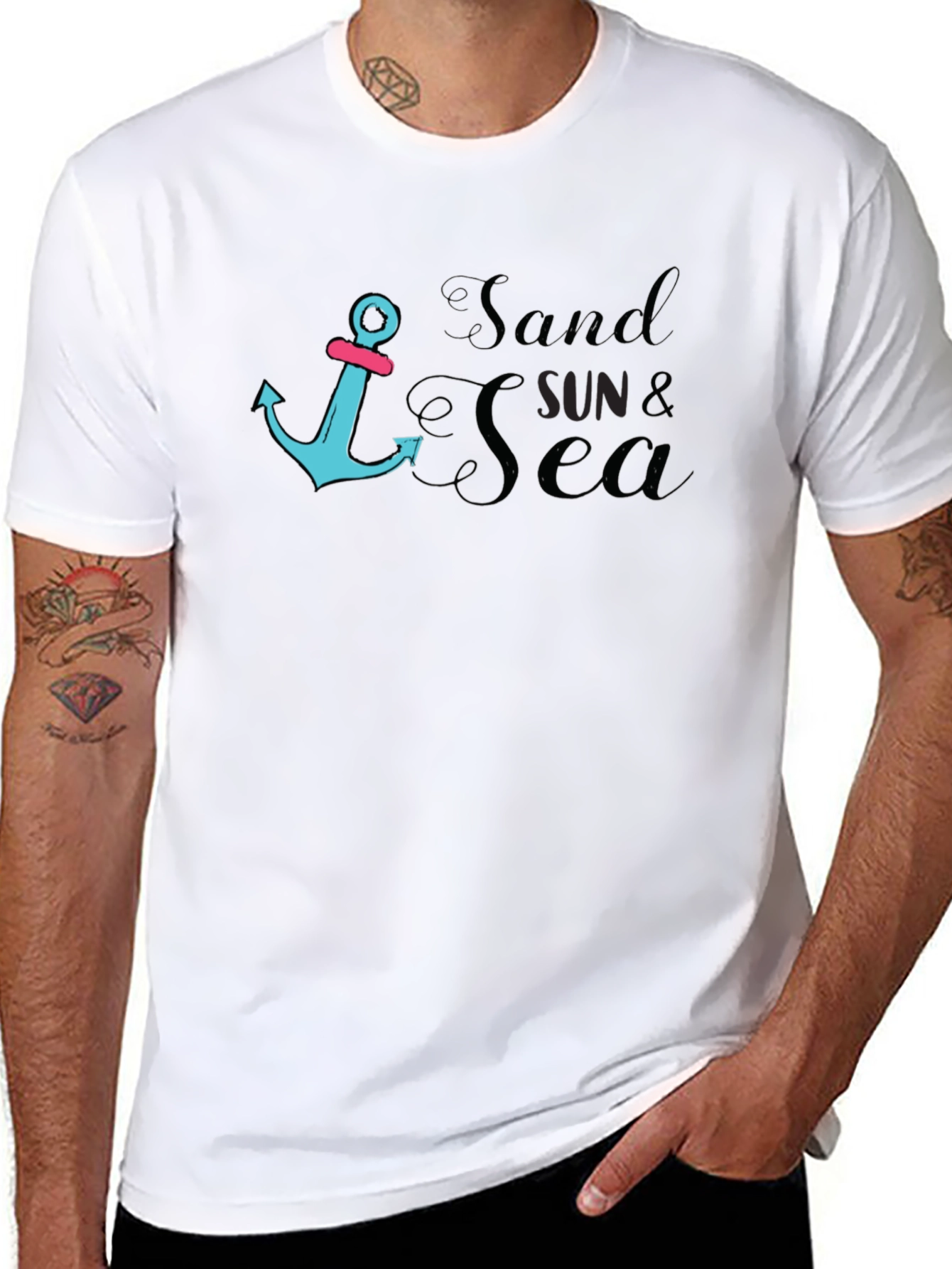 Sand Sun & Sea Graphic Tee - Black