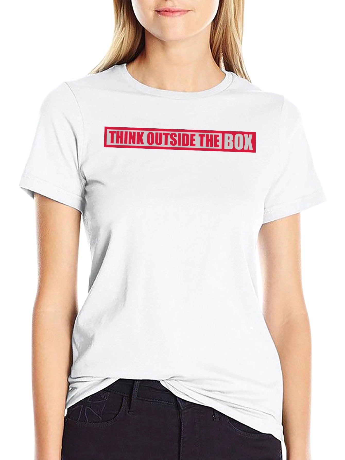 Think Outside the Box Graphic Tee - Black