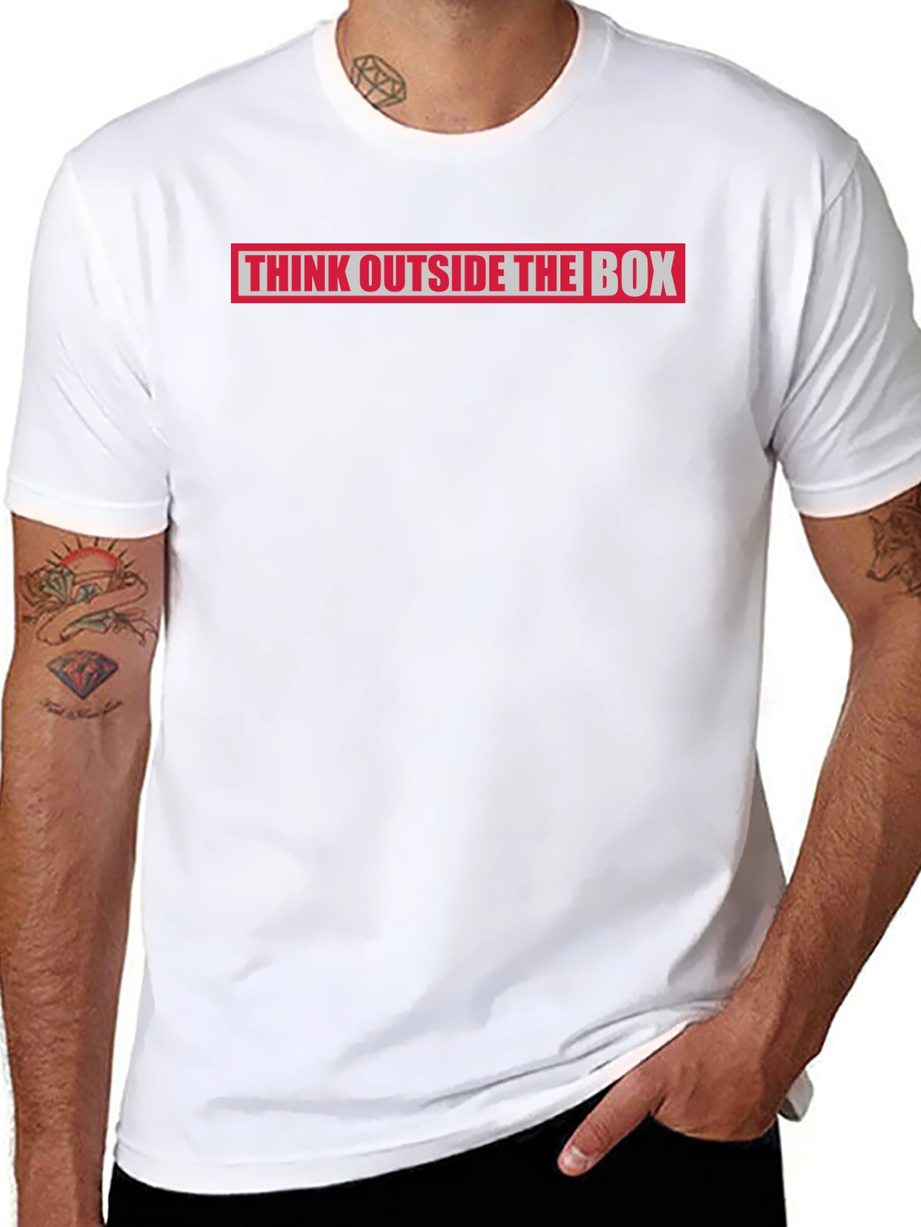 Think Outside the Box Graphic Tee - Black