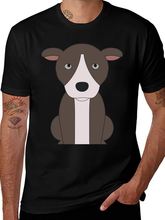 Cartoon Pitbull T-Shirt - Black