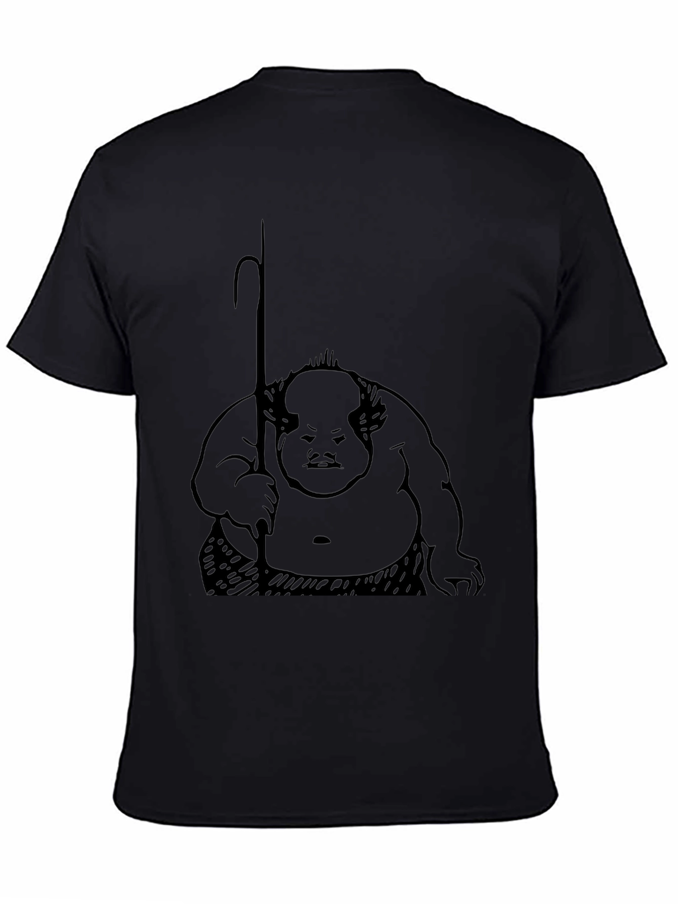 Unique Graphic Tee - Black Cotton Blend