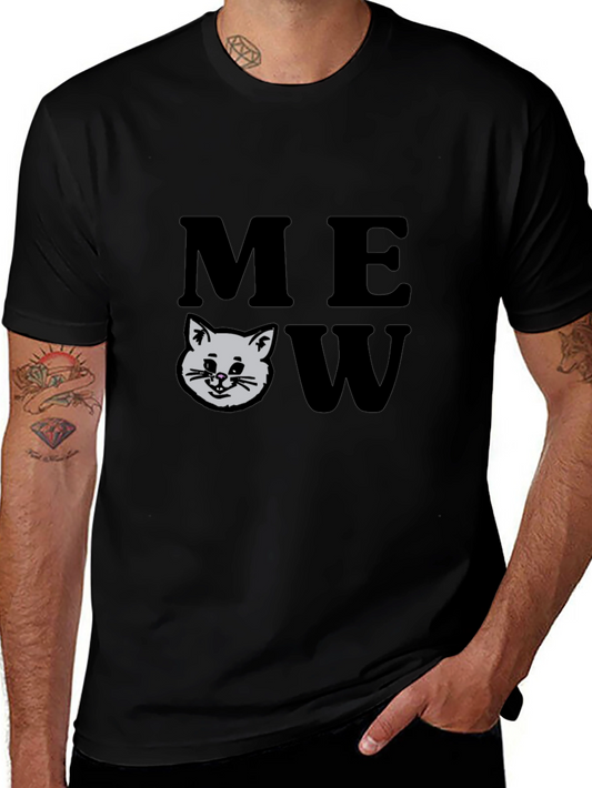 Meow Cat Graphic Tee - Trendy Unisex Shirt