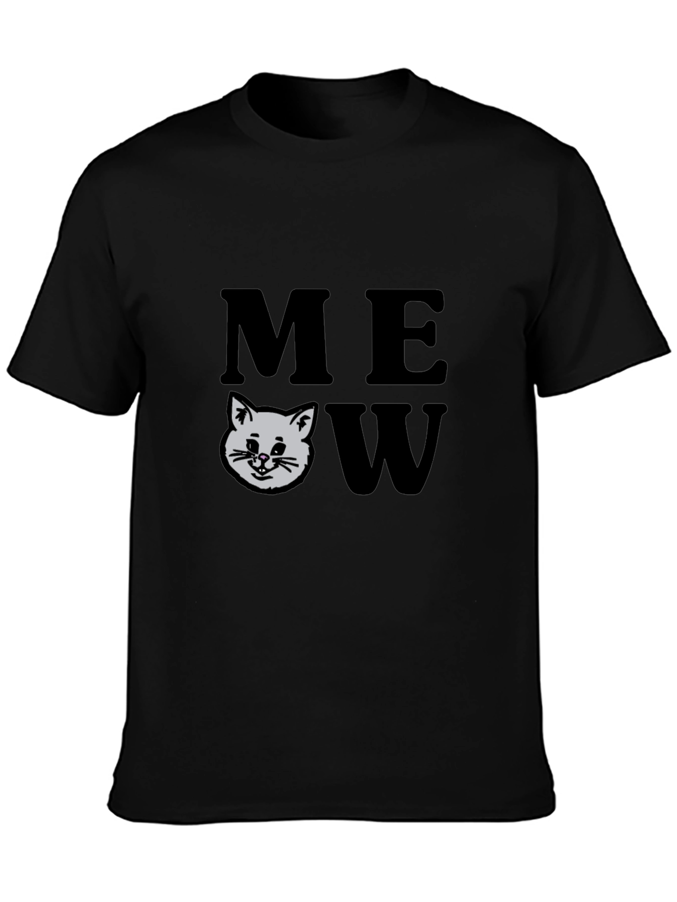 Meow Cat Graphic Tee - Trendy Unisex Shirt