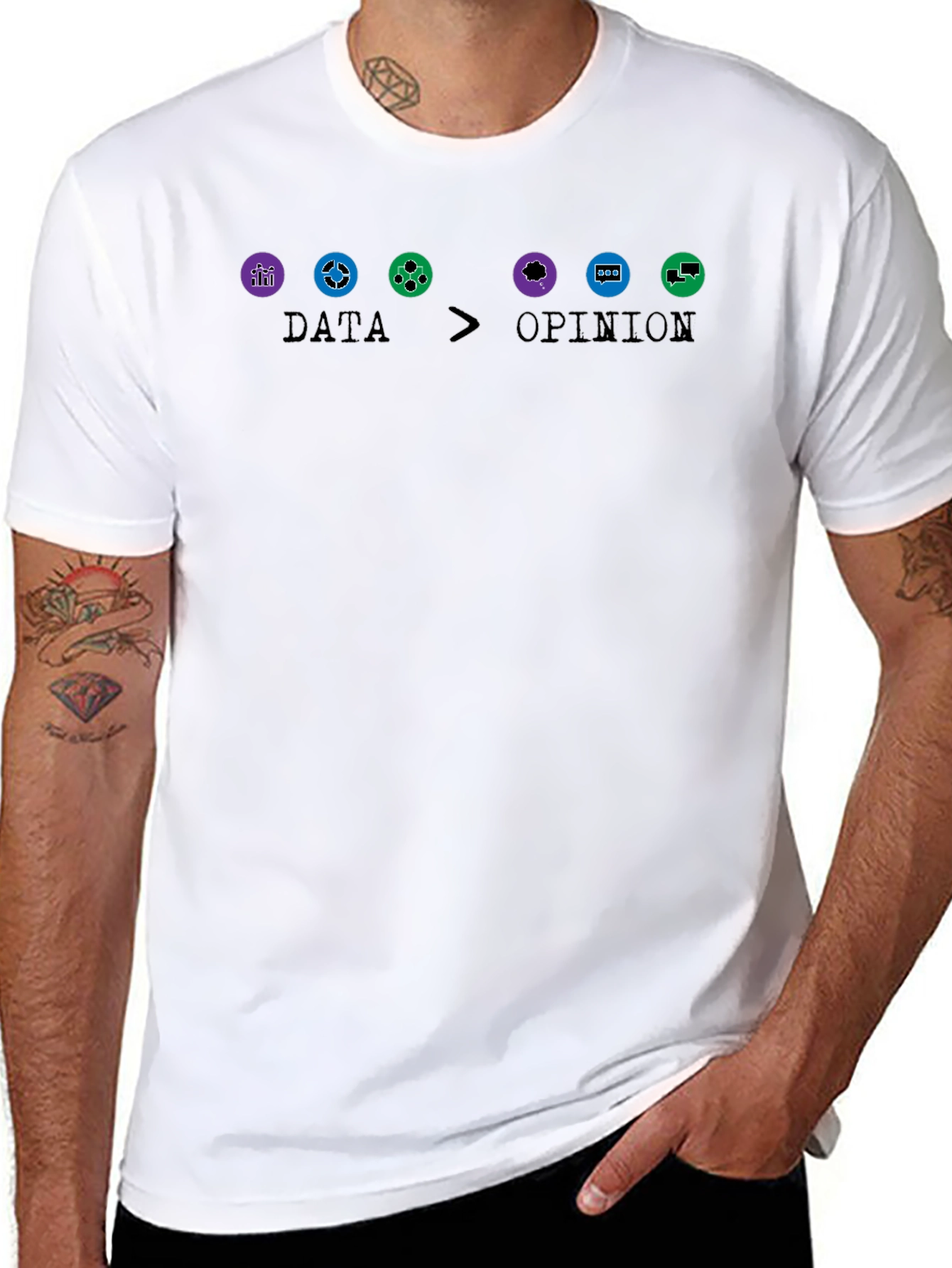 Data Over Opinion Graphic T-Shirt