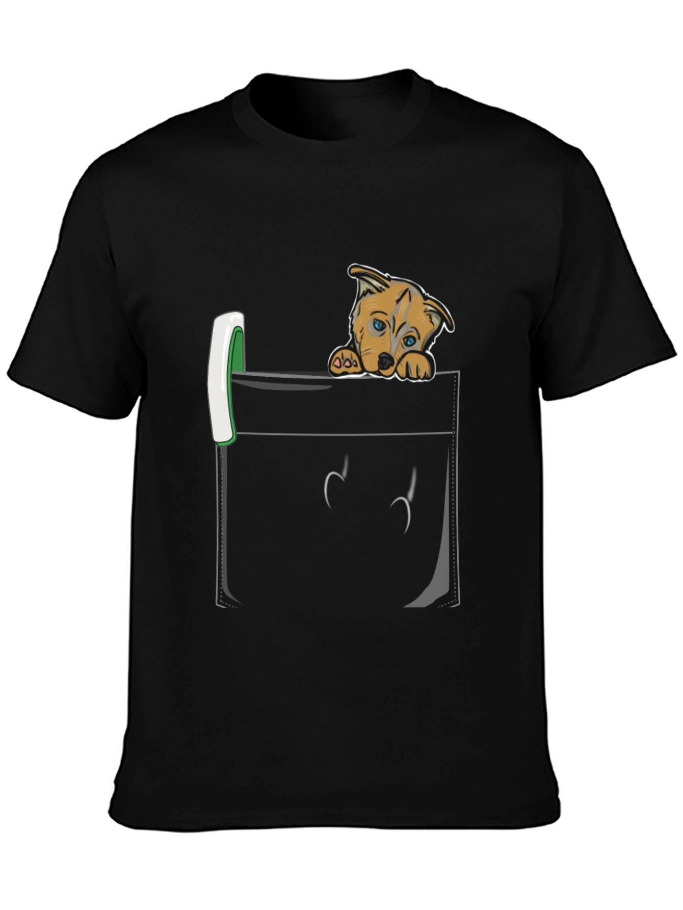 Puppy Peek Pocket Tee