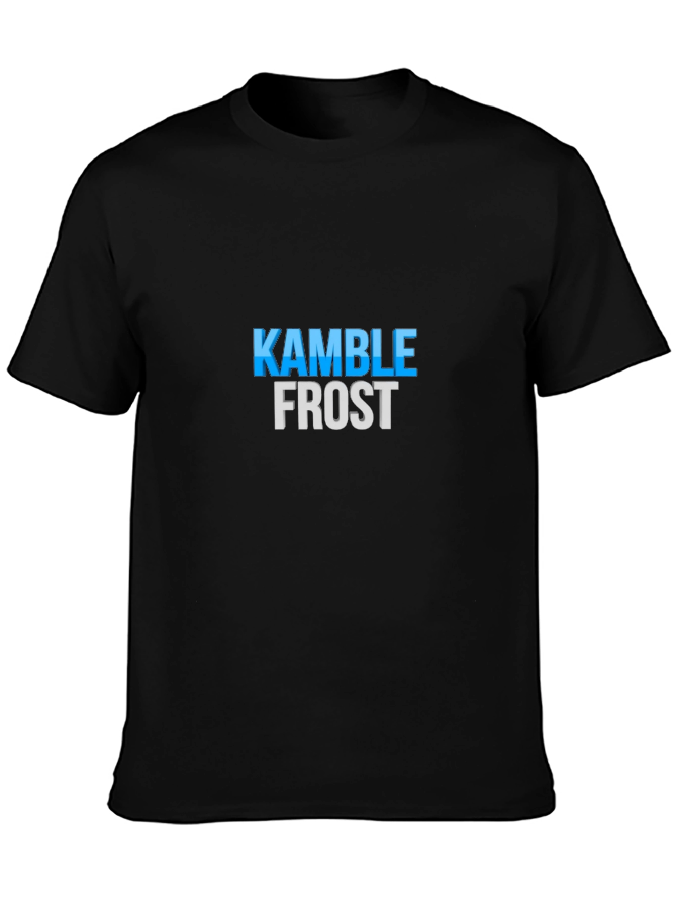 Kamble Frost Graphic Tee - Black Cotton Blend Shirt