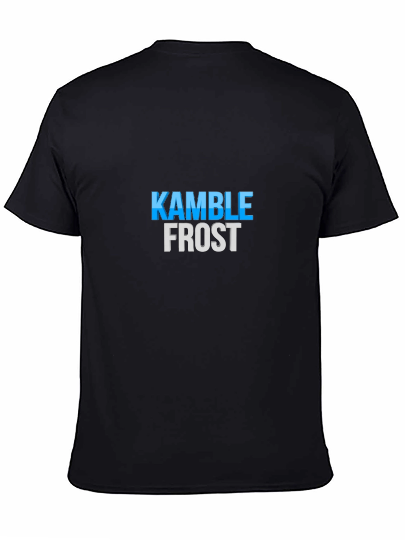 Kamble Frost Graphic Tee - Black Cotton Blend Shirt