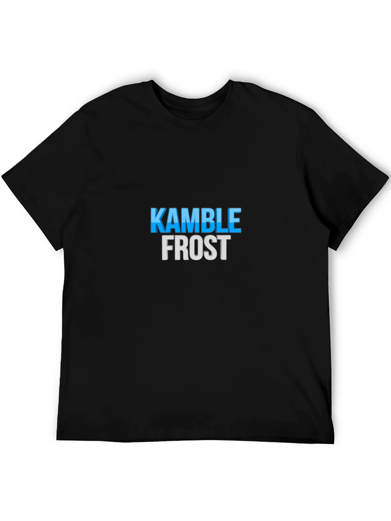 Kamble Frost Graphic Tee - Black Cotton Blend Shirt