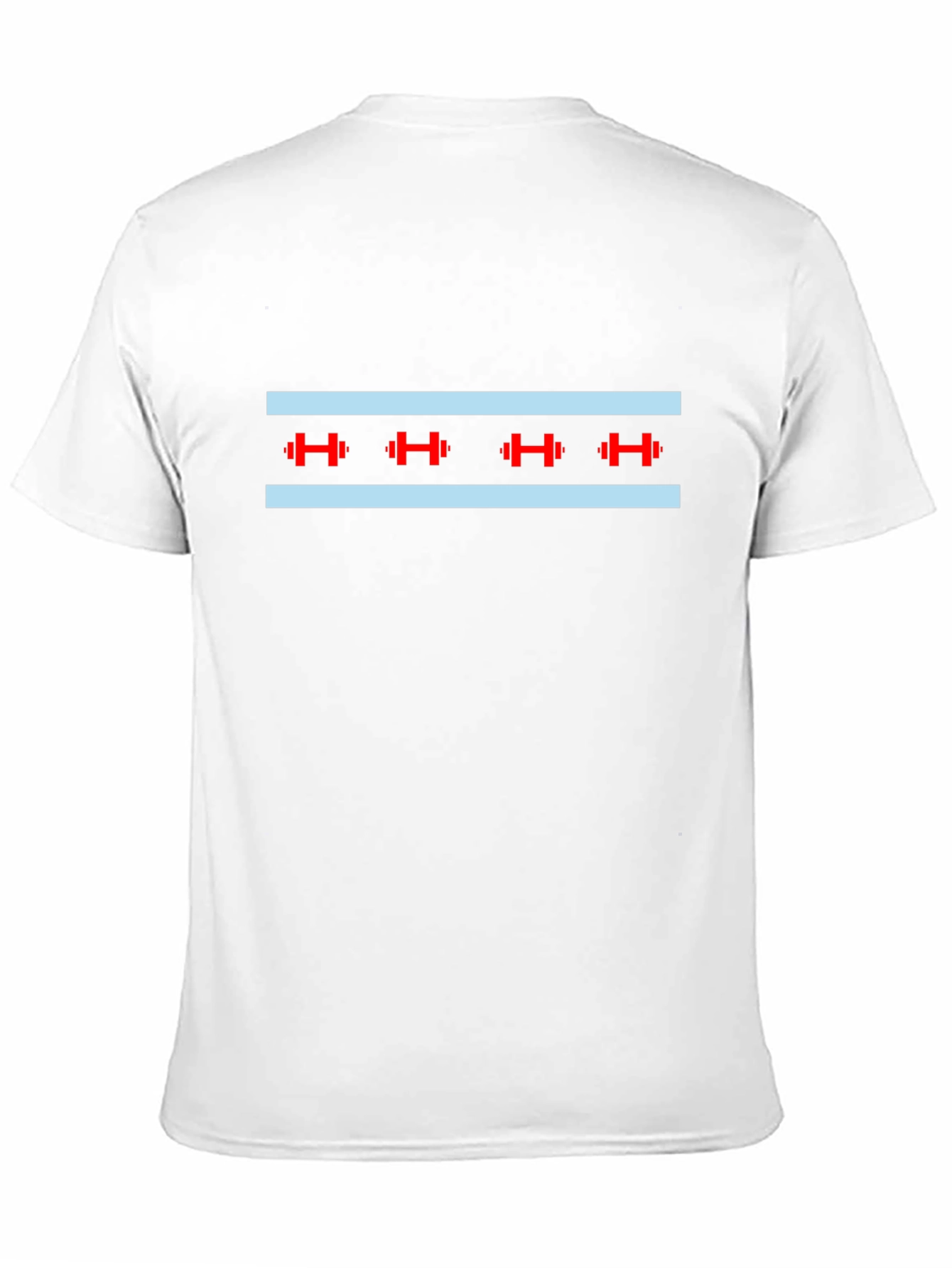 Chicago Flag Barbell T-Shirt - Gym & Fitness