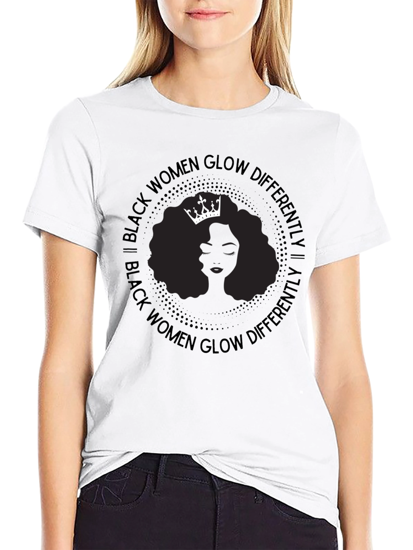 Black Women Glow Differently Graphic T-Shirt