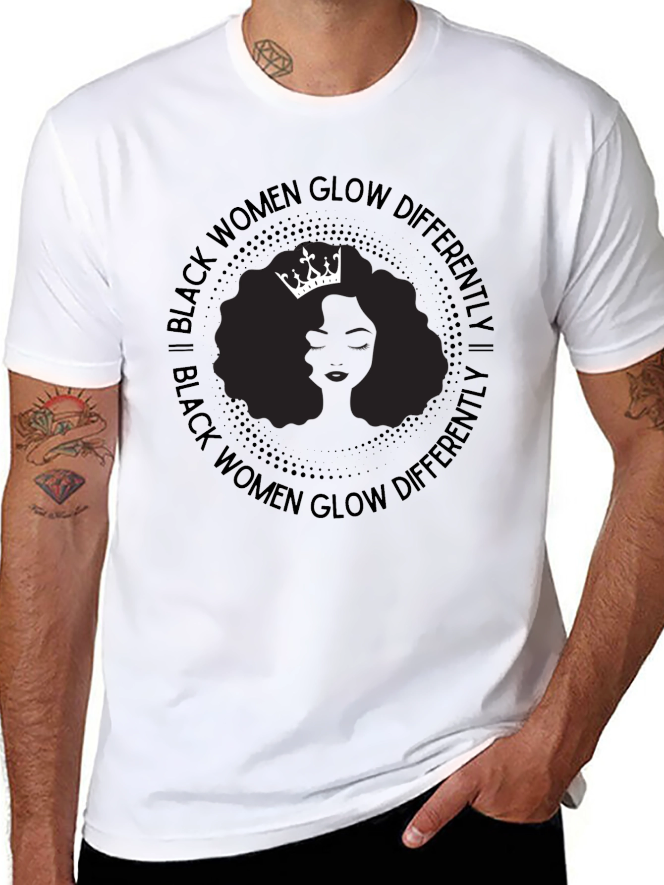 Black Women Glow Differently Graphic T-Shirt