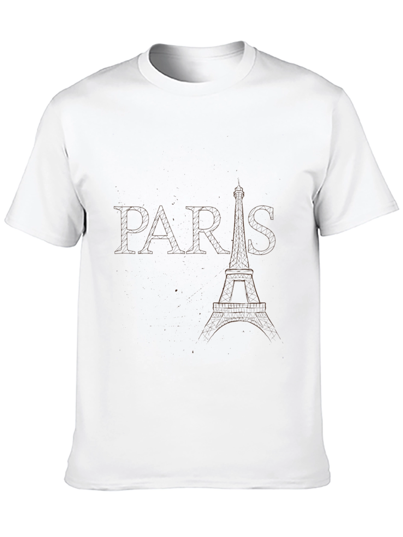 Paris Eiffel Tower Black Graphic Tee