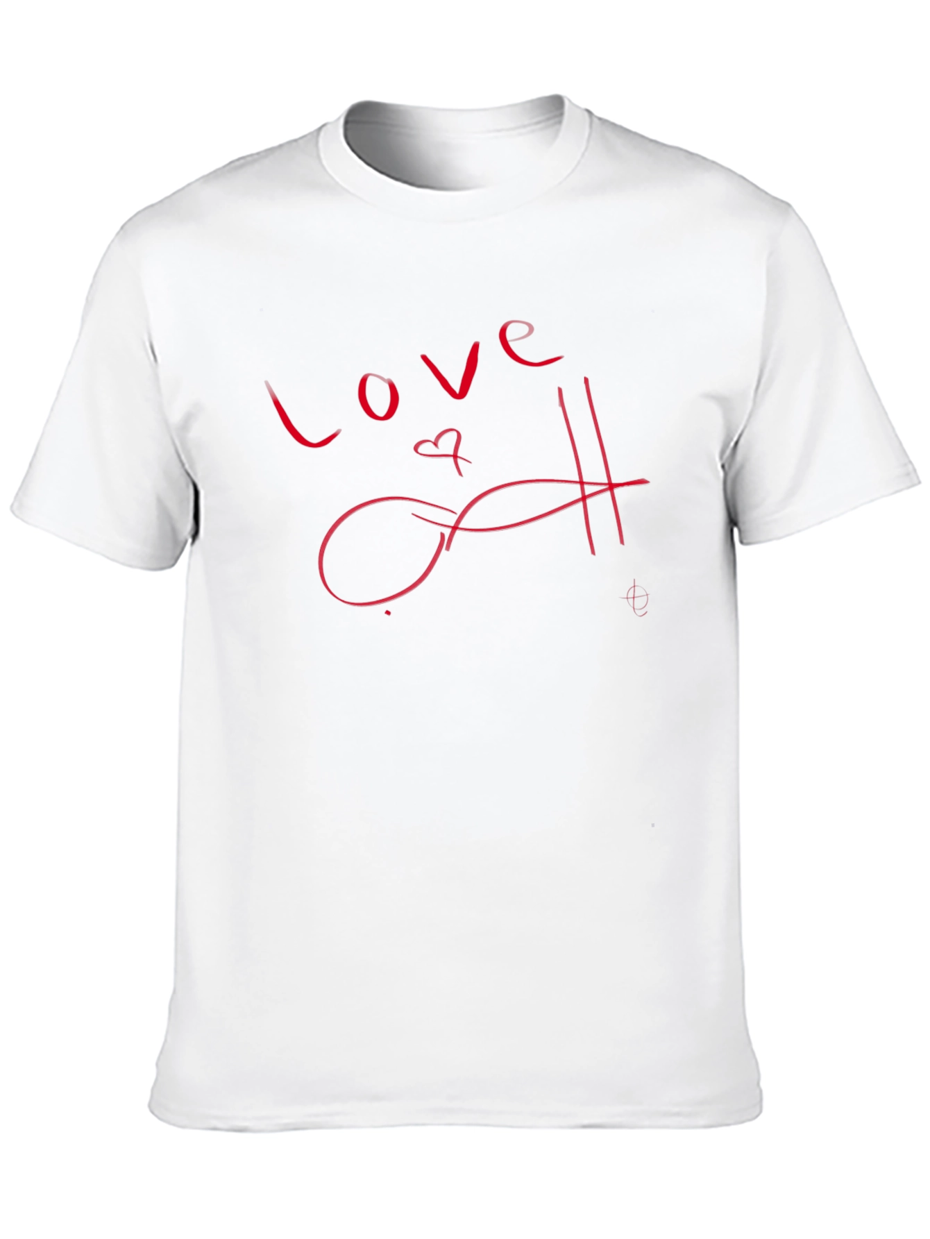 Love Script Black T-Shirt - Stylish and Trendy