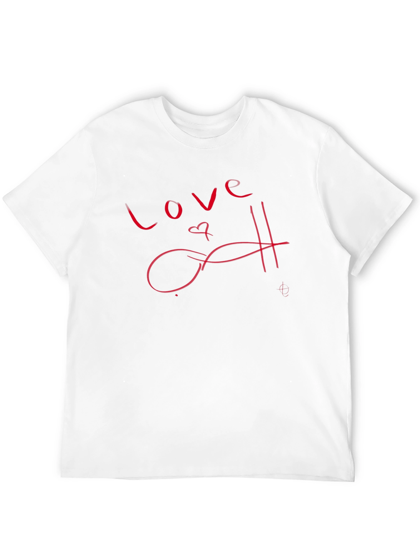 Love Script Black T-Shirt - Stylish and Trendy