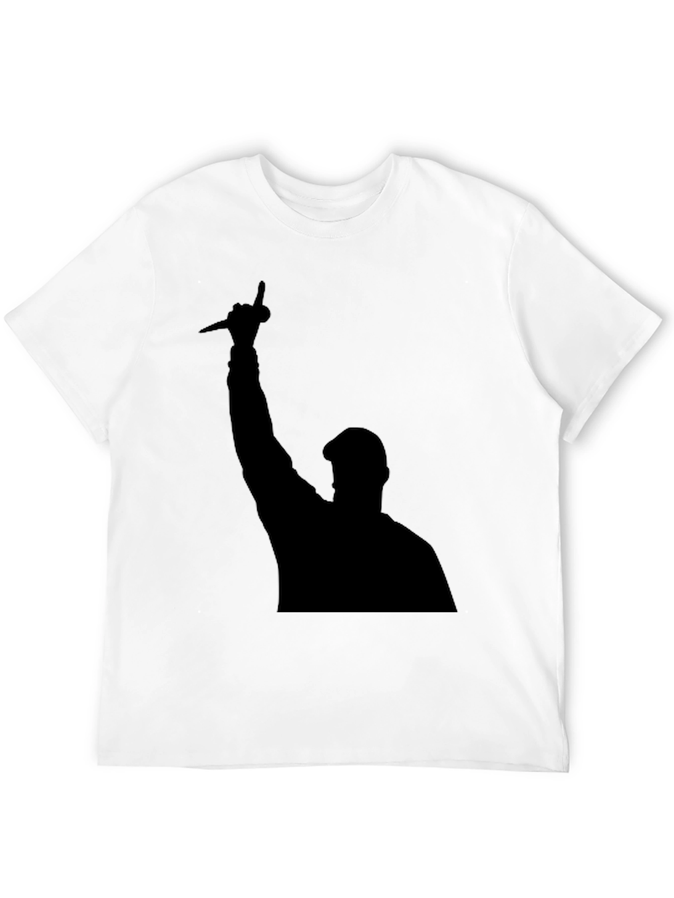 Silhouette Graphic Tee - Bold Black Statement Shirt