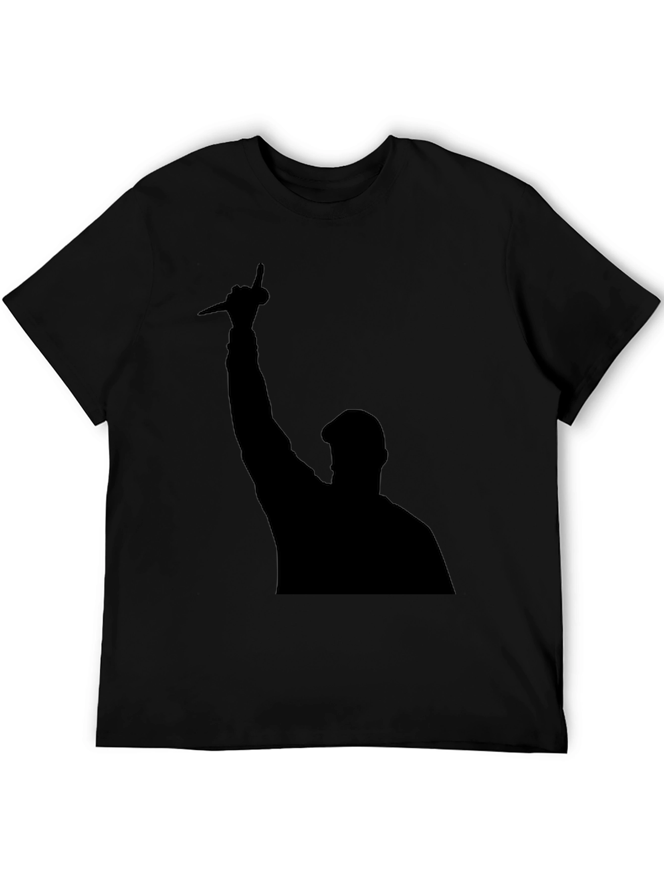 Silhouette Graphic Tee - Bold Black Statement Shirt