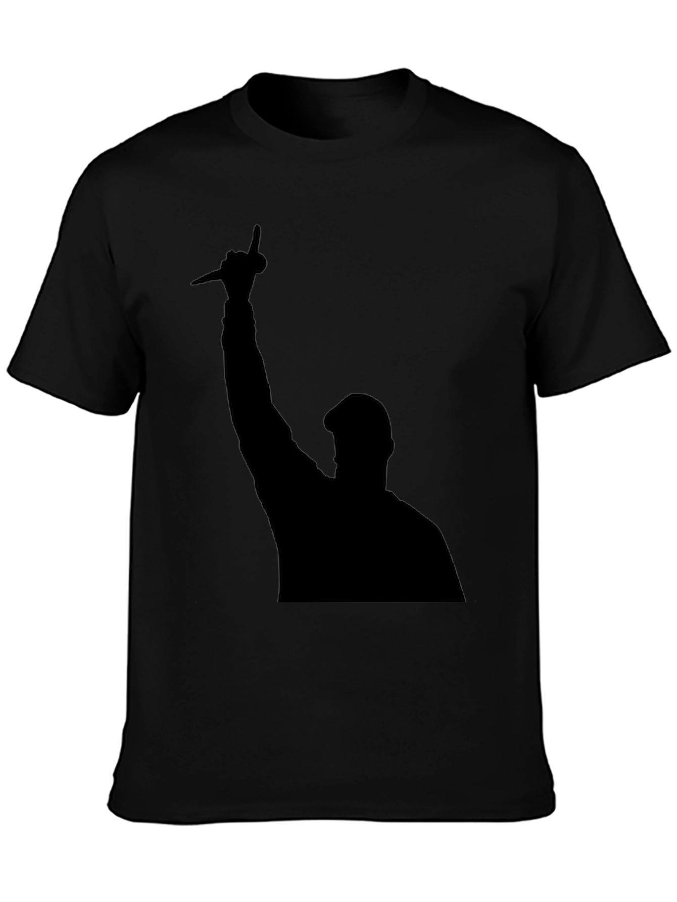Silhouette Graphic Tee - Bold Black Statement Shirt