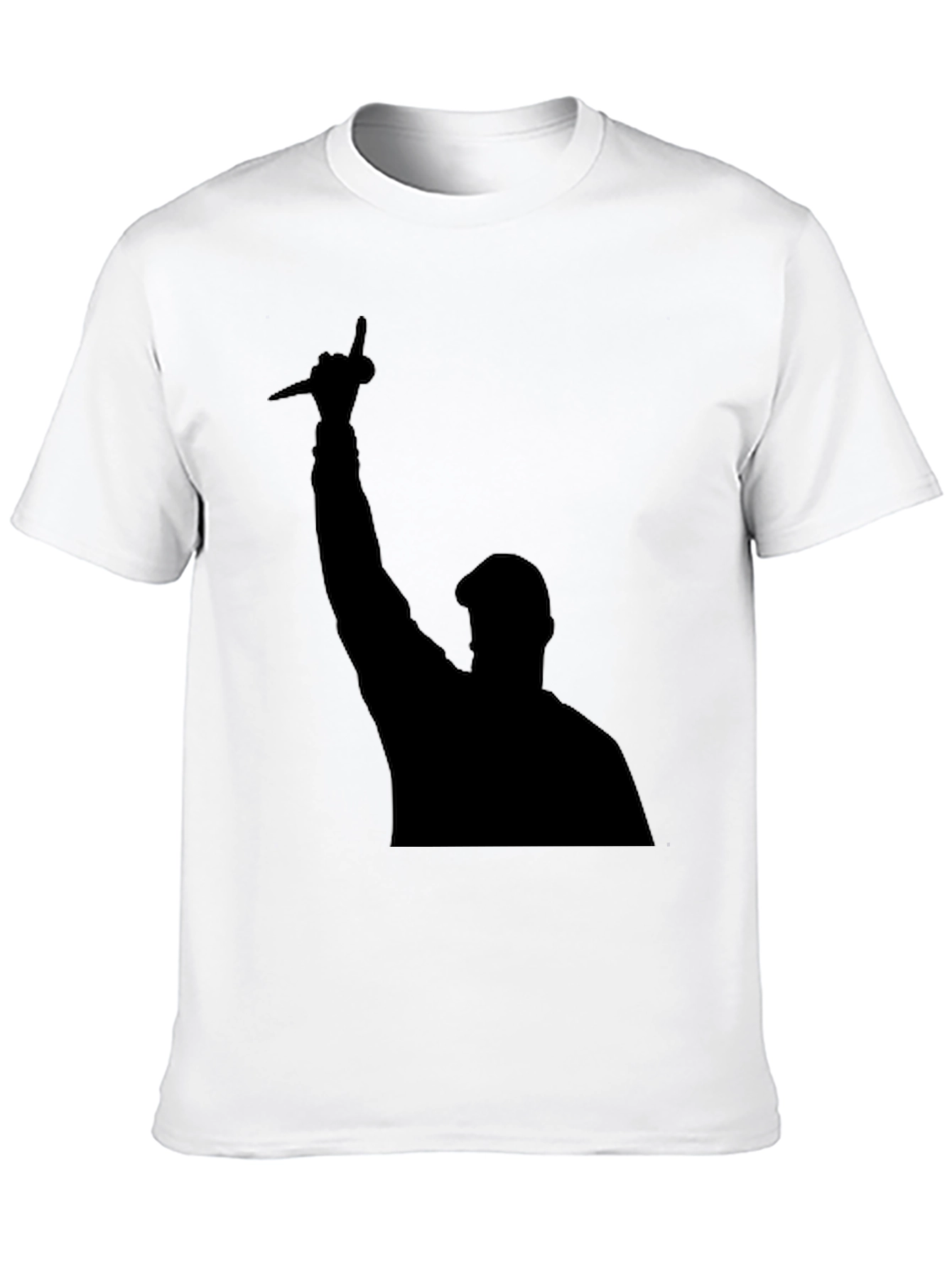 Silhouette Graphic Tee - Bold Black Statement Shirt