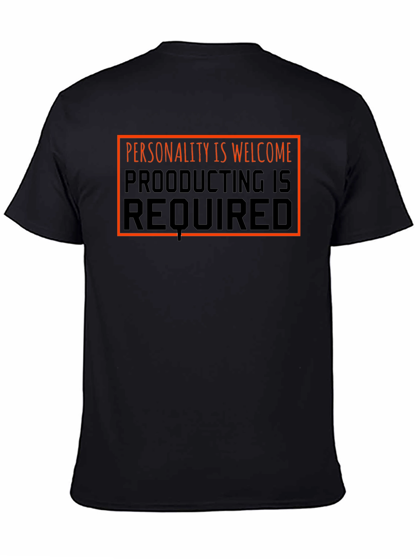 Personality Welcome Graphic Tee - Black