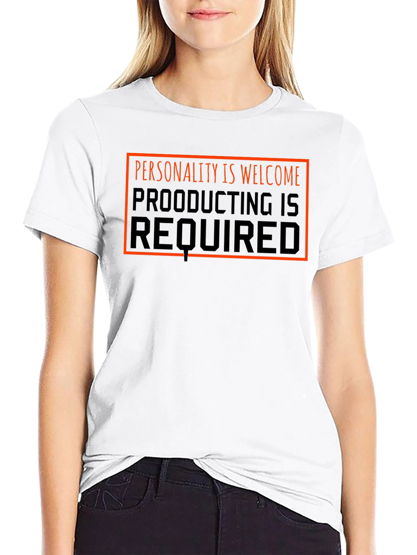 Personality Welcome Graphic Tee - Black