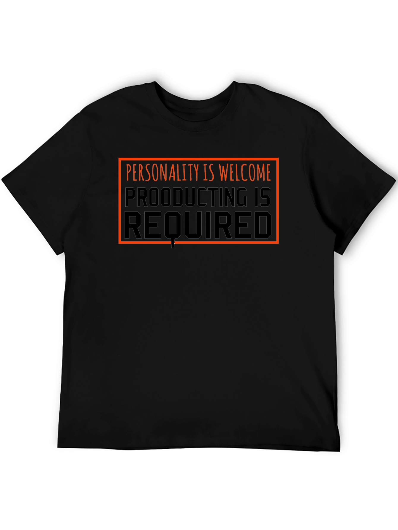 Personality Welcome Graphic Tee - Black