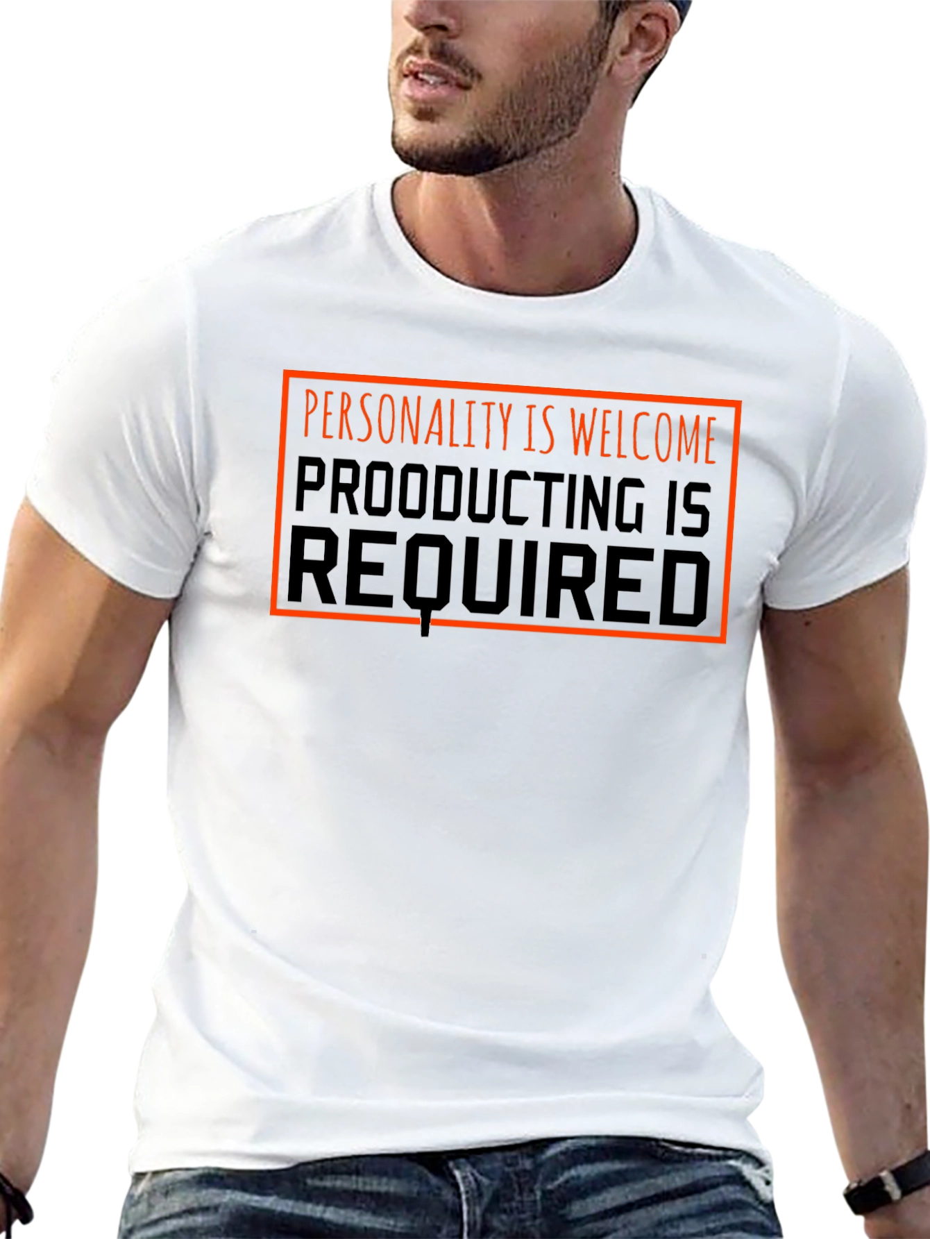 Personality Welcome Graphic Tee - Black