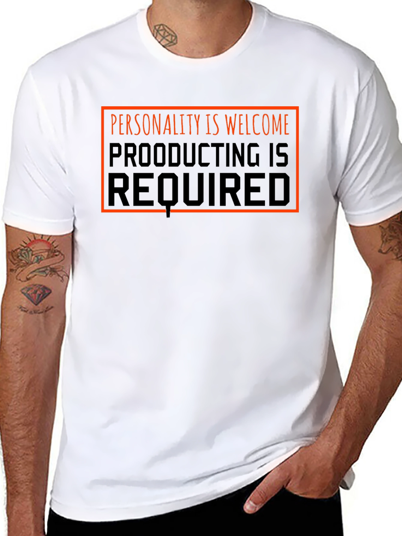 Personality Welcome Graphic Tee - Black