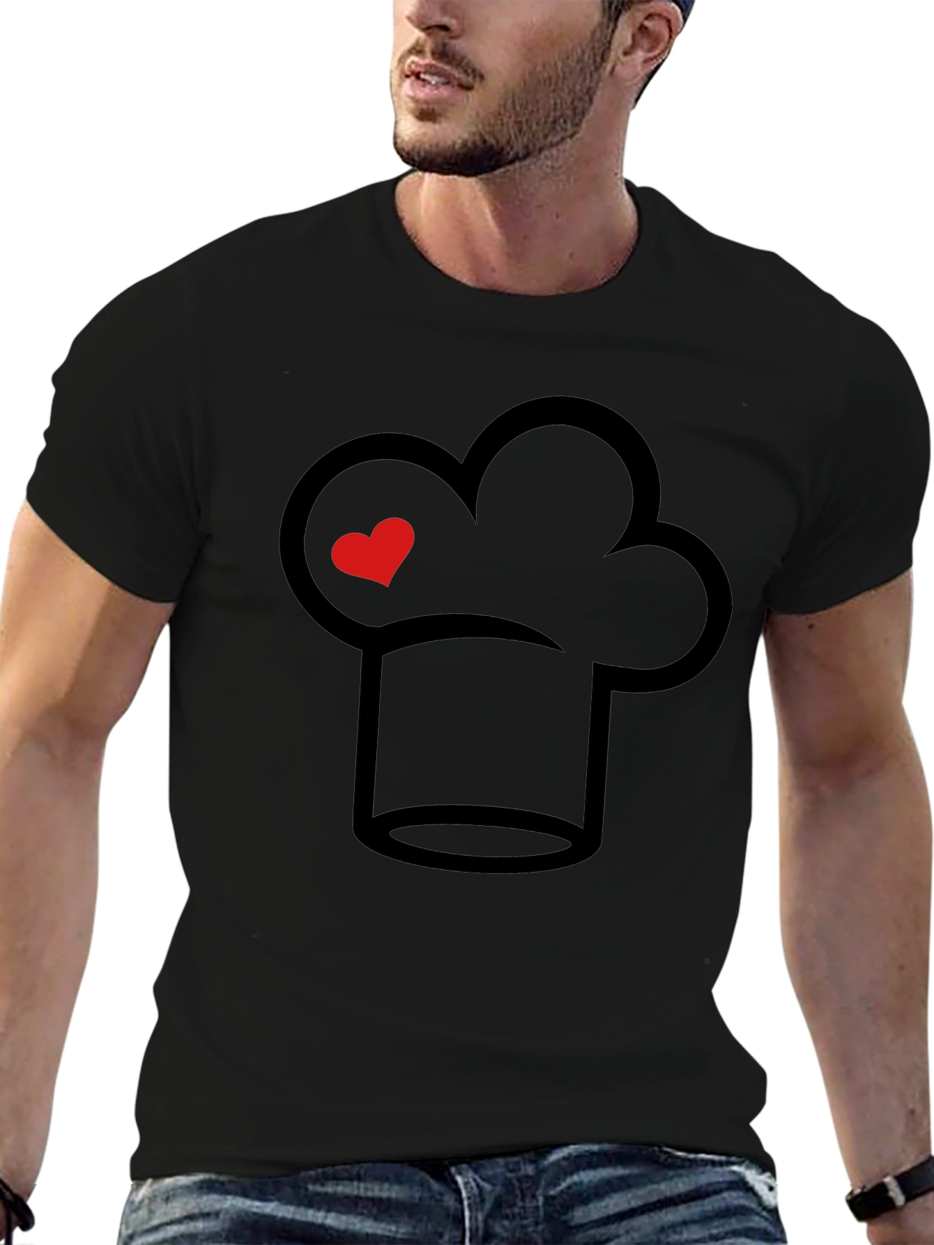 Chef Hat Heart Graphic Tee - Culinary Passion