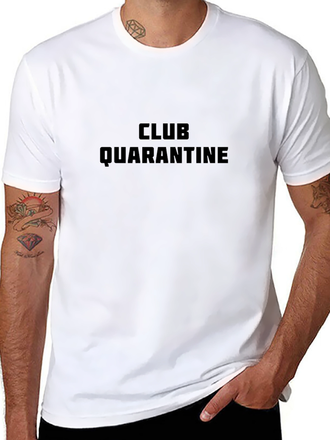 Club Quarantine Black Graphic T-Shirt