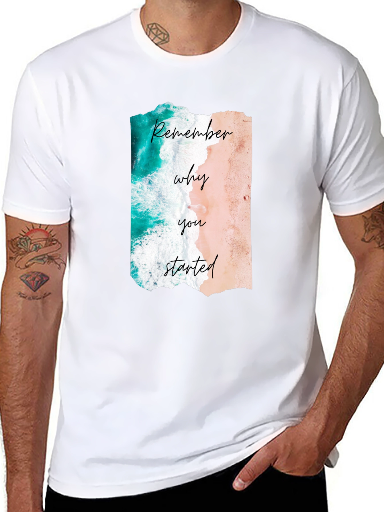 Remember Why You Started Beach Graphic Tee