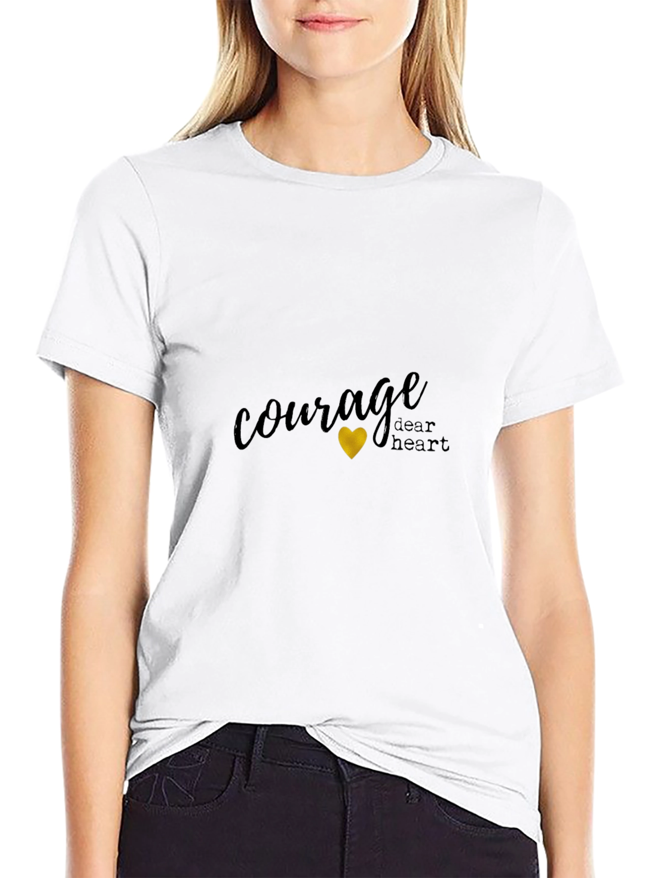 Courage Dear Heart Black Graphic Tee