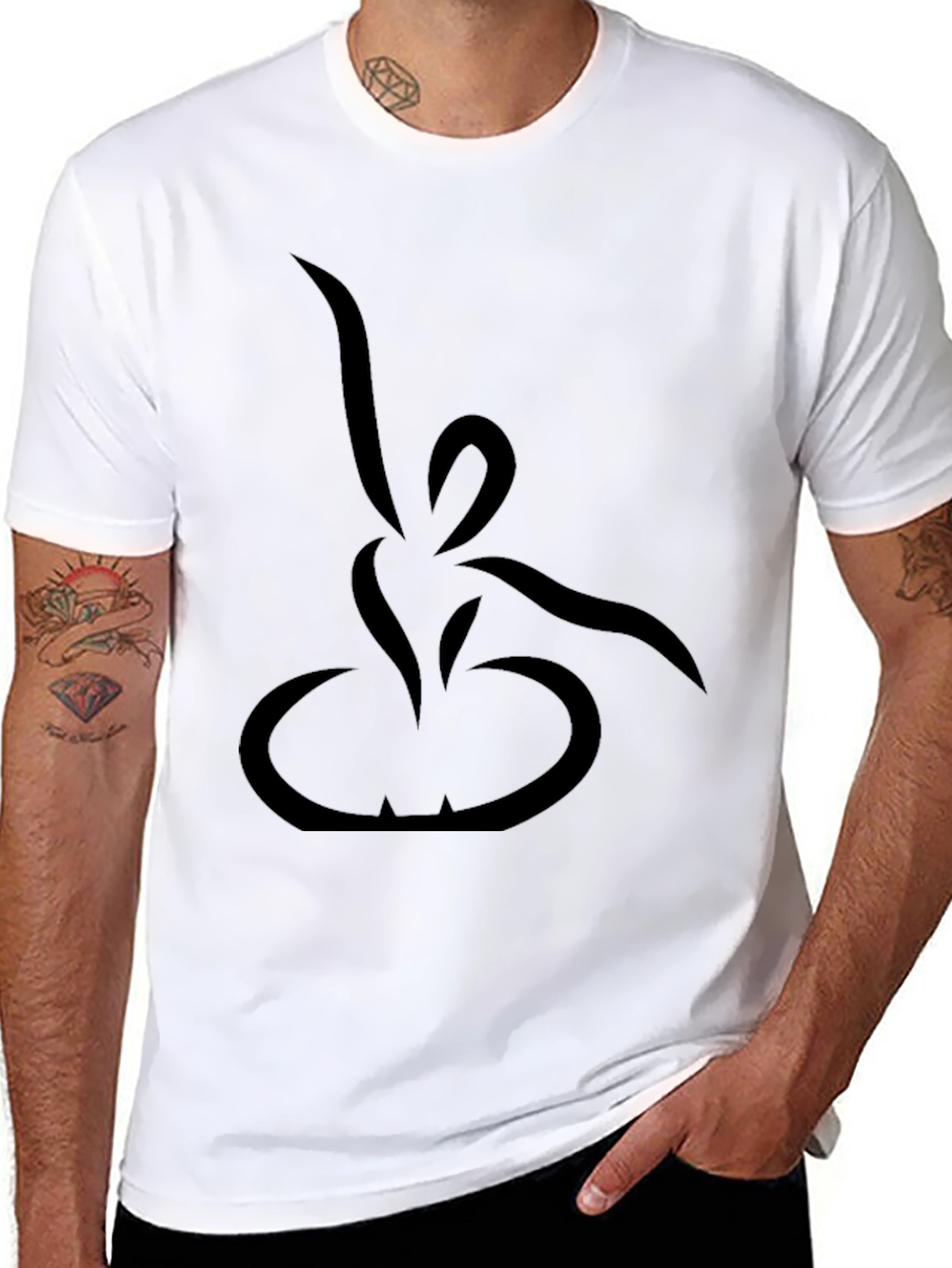 Modern Minimalist Black Graphic Tee